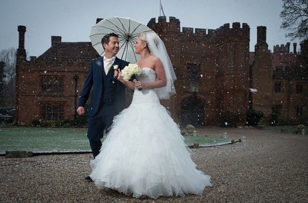 A winter wedding at Leez Priory